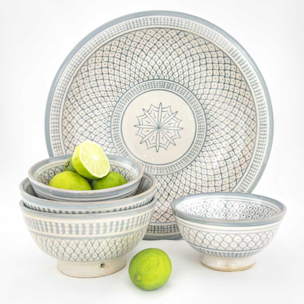 marokkanische keramik, casa eurabia, boho, black and white