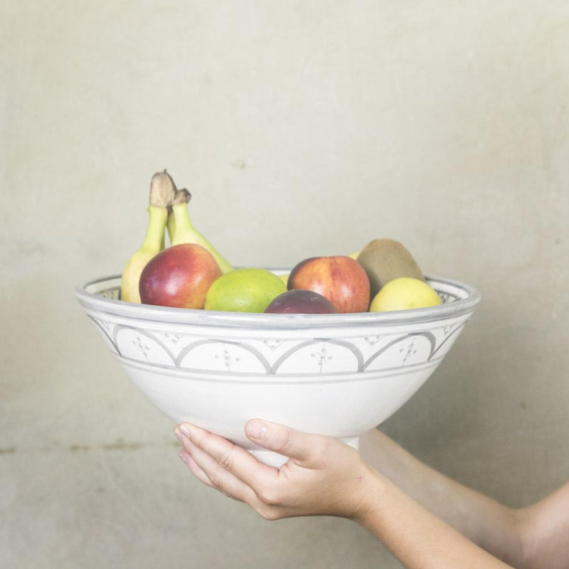 Salatschüssel – Marrakesch – Ø 26 cm - casa eurabia, marokkanische Keramik, Marokko, Boho Stil, handgearbeitete, bio