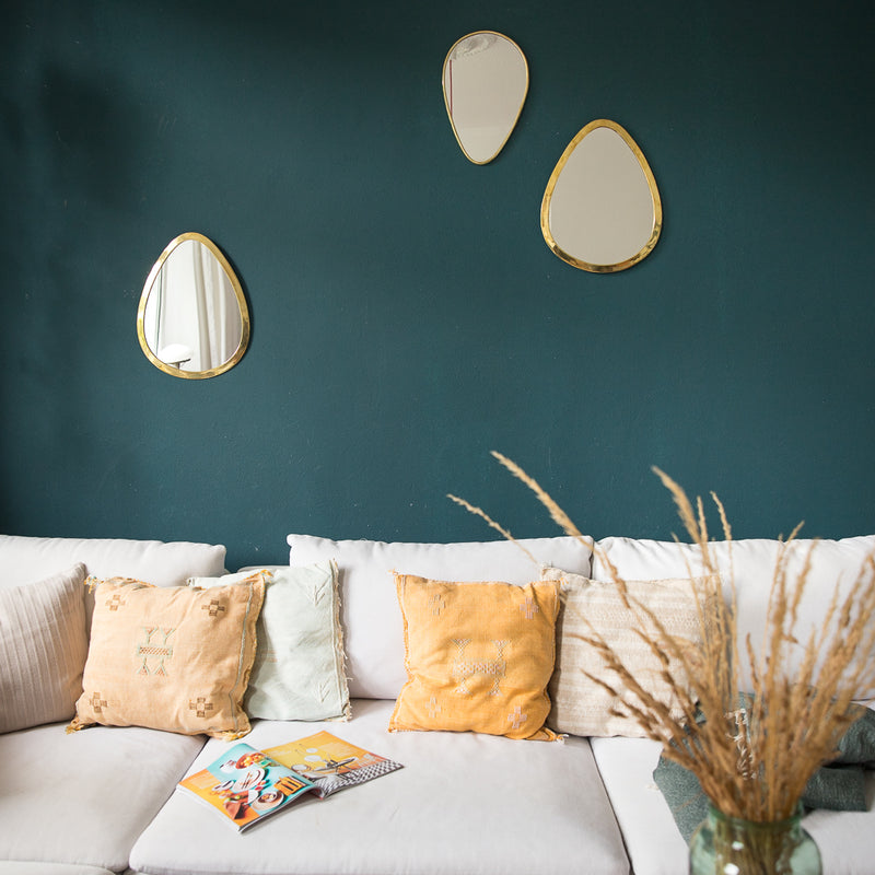 Spiegel – Casa Eurabia, gold, L 26 cm, B 36 cm, Messing, Marokko, Boho, Design