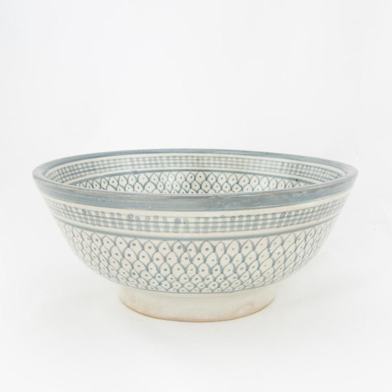 Keramik Müslischale – Casa Eurabia, grau , Ø 18 cm, H 9 cm, marokkanische Keramik, Design