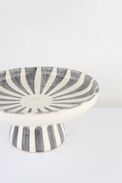 Keramik Servierteller – Casa Eurabia, grau-weiss, Marokko, kuchenteller, Durchmesser: 20 cm