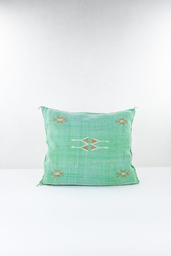 Kissen – Kaktus Seide – Orchilla, Marokko, ethno, kelim, marokkanisch, design kissen, L 50 cm, B 45 cm, H 8 cm