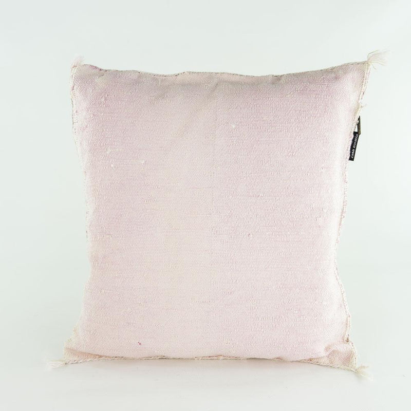 Kaktusseide Kissen – Casa Eurabia, hellrosa, grau, L 44 cm, B 38 cm, H 10 cm, Kaktusseide, Marokko, Design