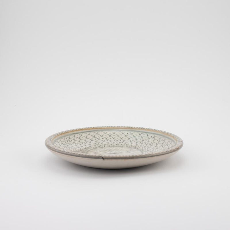 Keramik Teller – Casa Eurabia, grau-weiß, Marokko, Durchmesser: 22 cm