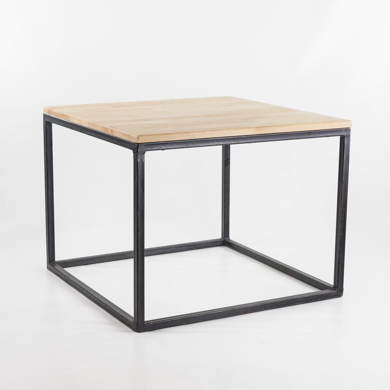 Couchtisch Schmiedeeisen, Buche – Casa Eurabia, schwarz, braun, L 60 cm, B 60 cm, H 47 cm, Marokko, Design