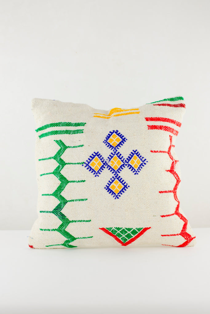 Boho Kissen, Kelimkissen, marokkansiches Kissen, casa eurabia, grün, rot, lila, gelb, , Marokko, ethno, boho, tribal, pattern