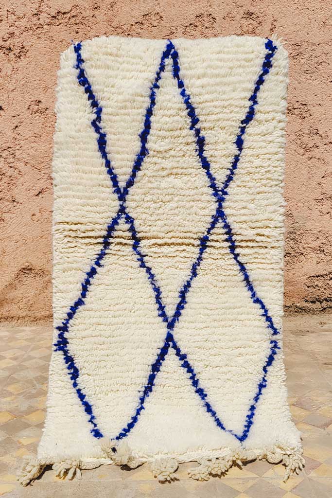 Wolle Teppich – Casa Eurabia, , Marokko, Beni ourain, marokkanischer, raute, berber, kelim