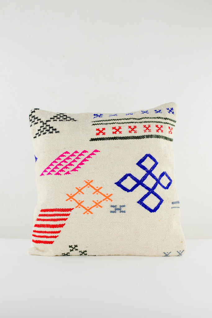Boho Kissen, Kelimkissen, marokkansiches Kissen, casa eurabia, rot , grün, pink, orange, blau, schwarz, Marokko, ethno, boho, tribal, pattern