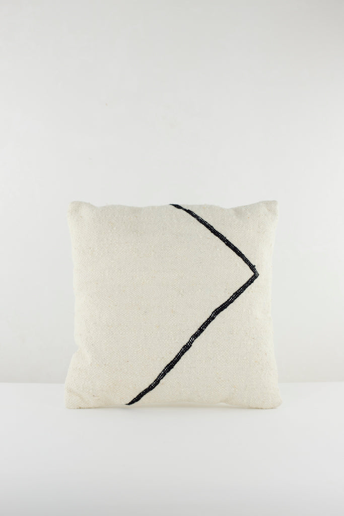 Boho Kissen, Kelimkissen, marokkansiches Kissen, casa eurabia, schwarz, Marokko, ethno, boho, tribal, pattern