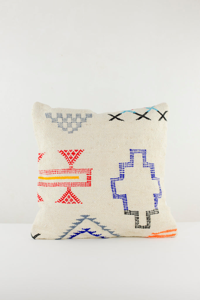 Boho Kissen, Kelimkissen, marokkansiches Kissen, casa eurabia, blau, rot, grau, schwearz, Marokko, ethno, boho, tribal, pattern