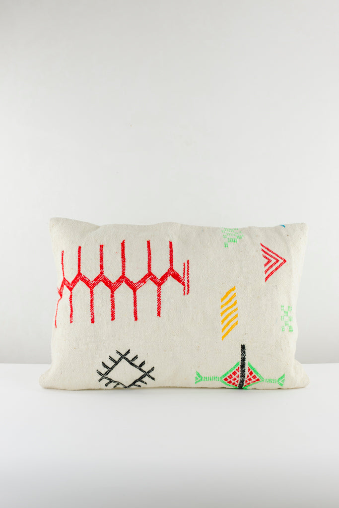 Boho Kissen, Kelimkissen, marokkansiches Kissen, casa eurabia, rot , gelb, grün, , Marokko, ethno, boho, tribal, pattern