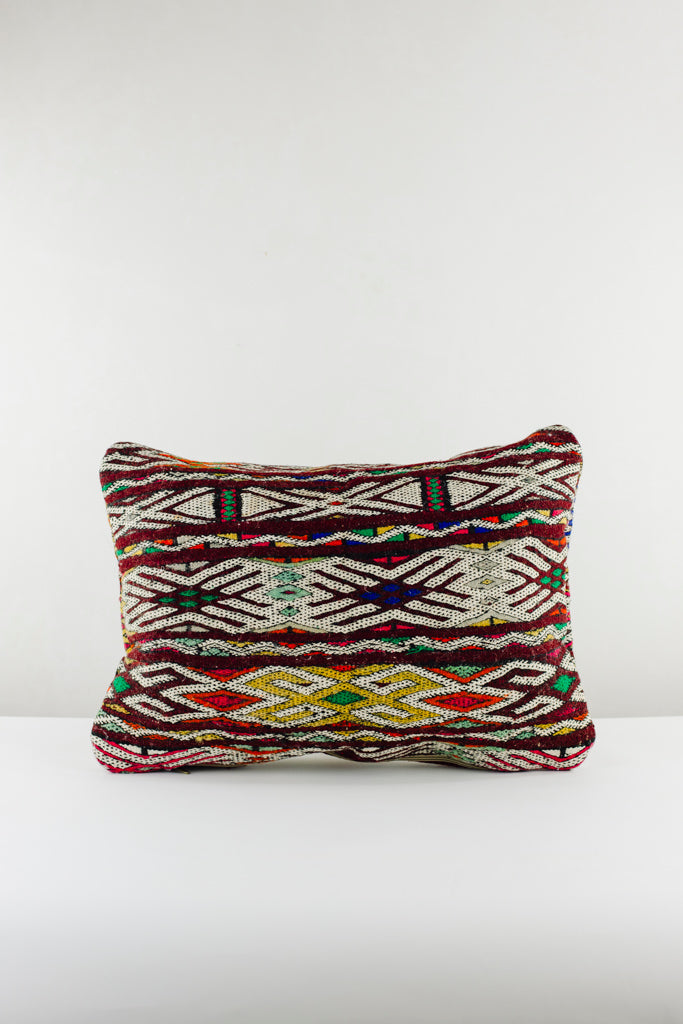 Kelim Kissen, Kelimkissen, marokkansiches Kissen, casa eurabia, bordeaux, grün blau, orange , Marokko, ethno, boho, tribal, pattern