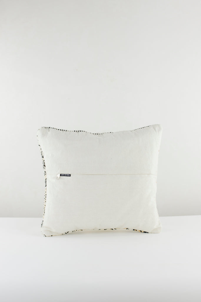 Kelim Kissen, Kelimkissen, marokkansiches Kissen, casa eurabia, beige, schwarz , Marokko, ethno, boho, tribal, pattern