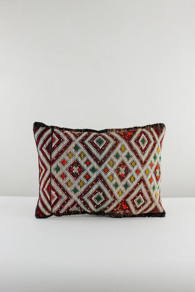 Kelim Kissen, Kelimkissen, marokkansiches Kissen, casa eurabia, bordeaux, grün, gelb, orange, Marokko, ethno, boho, tribal, pattern
