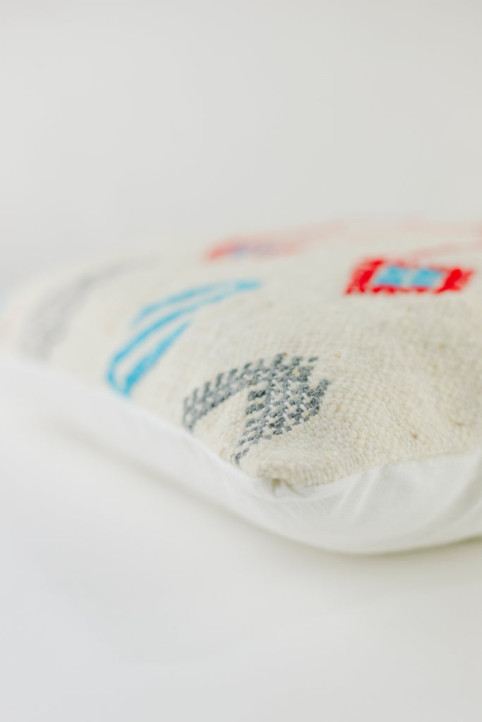 Boho Kissen, Kelimkissen, marokkansiches Kissen, casa eurabia, rot, blau, gelb, grau, Marokko, ethno, boho, tribal, pattern