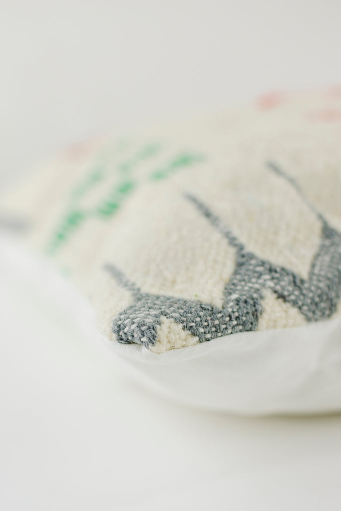 Boho Kissen, Kelimkissen, marokkansiches Kissen, casa eurabia, rot, grau, orange, grün, , Marokko, ethno, boho, tribal, pattern