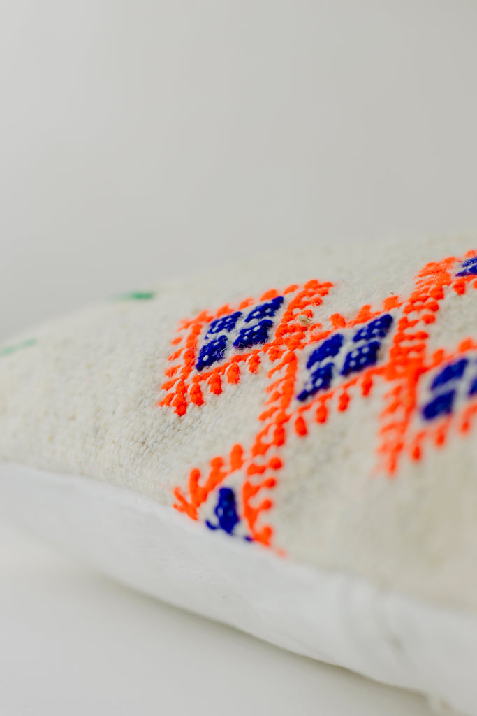 Boho Kissen, Kelimkissen, marokkansiches Kissen, casa eurabia, gelb, grau, grün, orange, rot, Marokko, ethno, boho, tribal, pattern