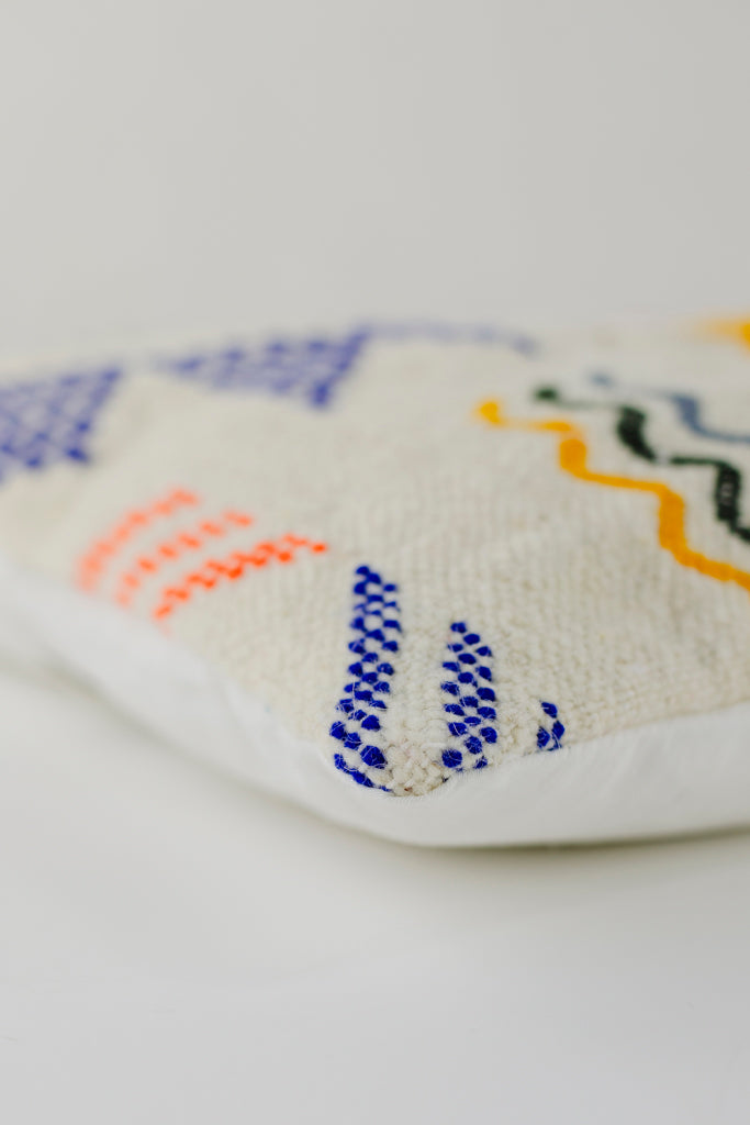 Boho Kissen, Kelimkissen, marokkansiches Kissen, casa eurabia, rot, blau, grau, gelb, Marokko, ethno, boho, tribal, pattern