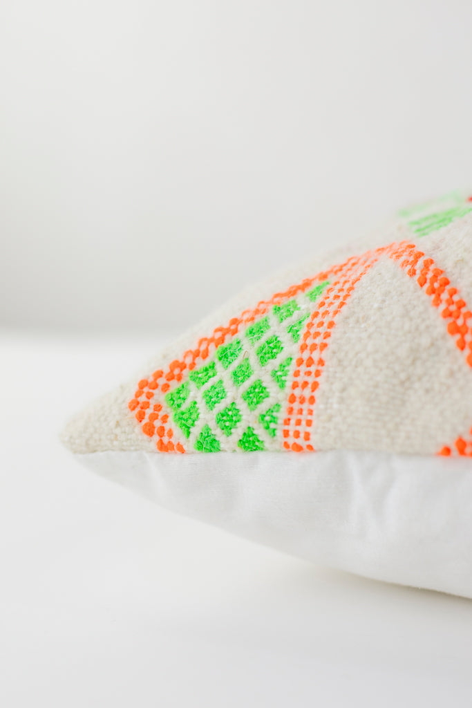 Boho Kissen, Kelimkissen, marokkansiches Kissen, casa eurabia, orange, pink, blau, grün, rot, Marokko, ethno, boho, tribal, pattern