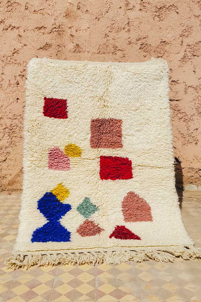 Wolle Teppich – Casa Eurabia, , Marokko, Beni ourain, marokkanischer, raute, berber, kelim