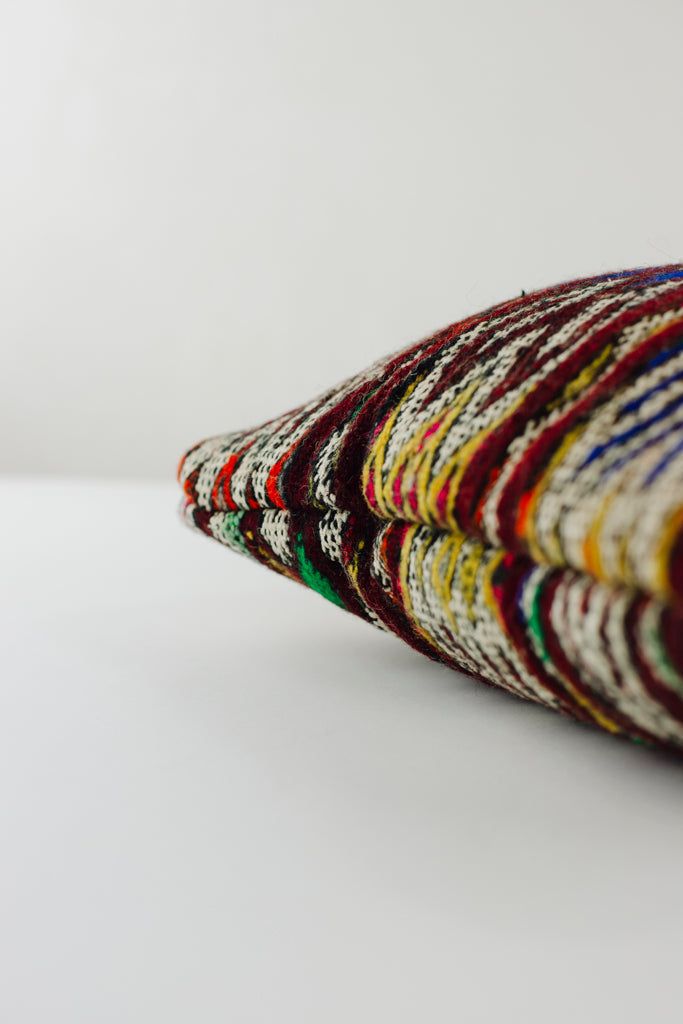 Kelim Kissen, Kelimkissen, marokkansiches Kissen, casa eurabia, bordeaux, grün blau, orange , Marokko, ethno, boho, tribal, pattern