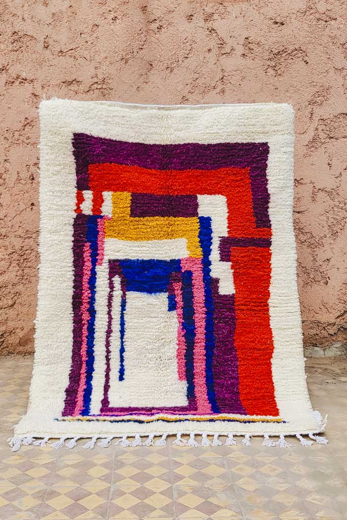 Wolle Teppich – Casa Eurabia, , Marokko, Beni ourain, marokkanischer, raute, berber, kelim