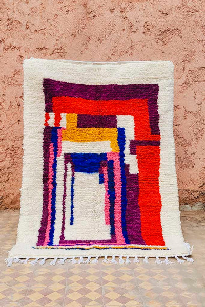 Wolle Teppich – Casa Eurabia, , Marokko, Beni ourain, marokkanischer, raute, berber, kelim
