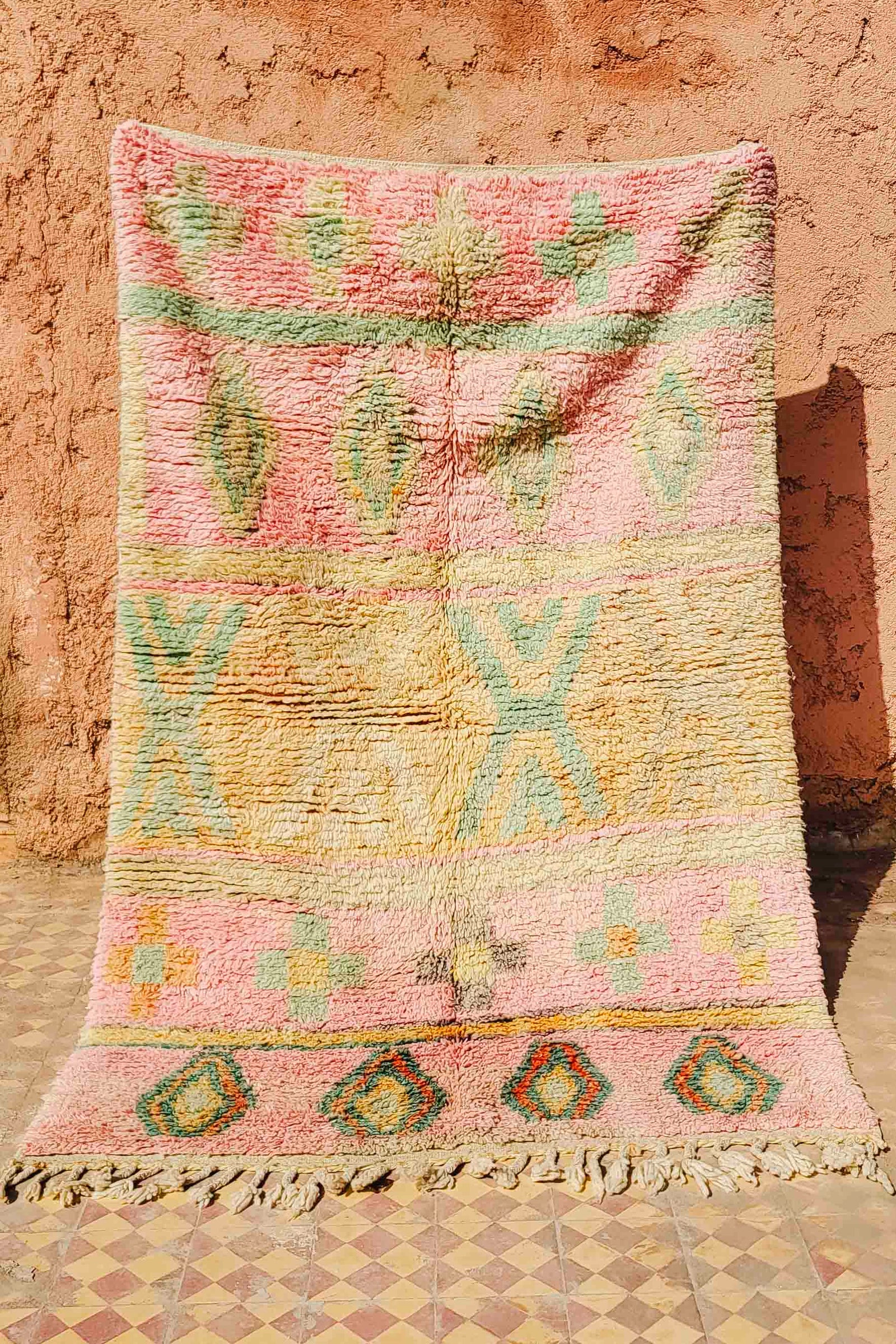 Teppich, Beni Ourain – Vintage – L 250 cm, B 160 cm