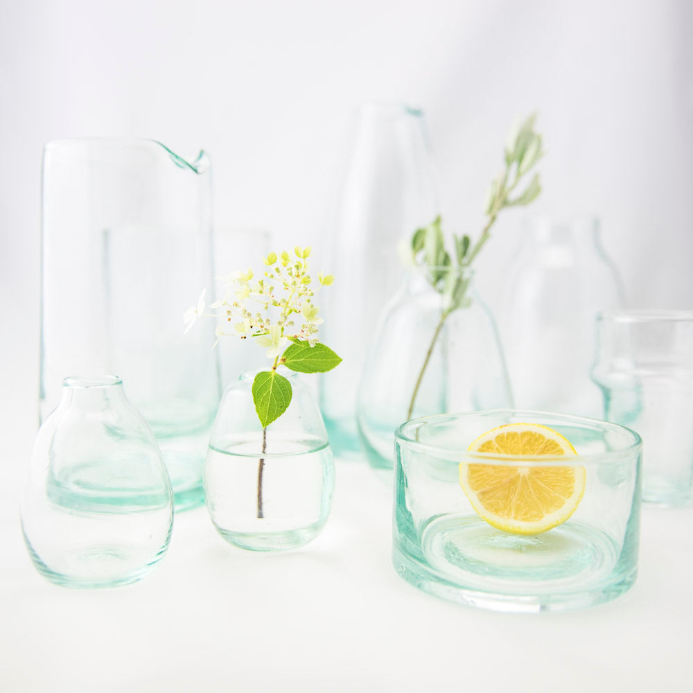 mundgeblasene vasen, designer vasen, designer gläser, recyceltes glas