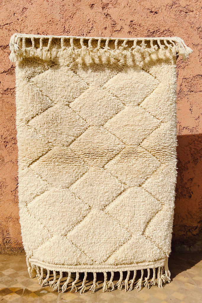 Beni Ourain Teppich – Diamond – L 145 cm, B 95 cm - casa eurabia, marokko interior