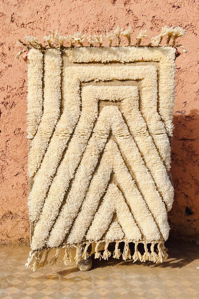 Beni Ourain Teppich – Modern – L 126 cm, B 90 cm