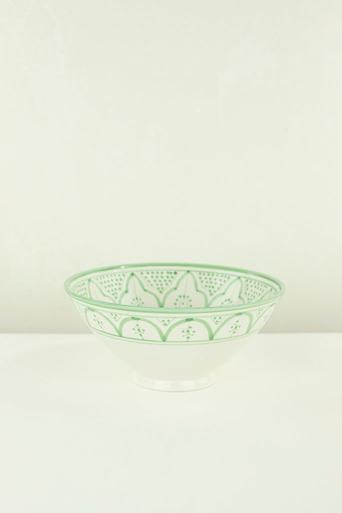 Keramik Salatschüssel – Casa Eurabia, grün, Marokko, handgemachte, marokkanische Keramik, Geschirrspüler, Durchmesser: 30 cm