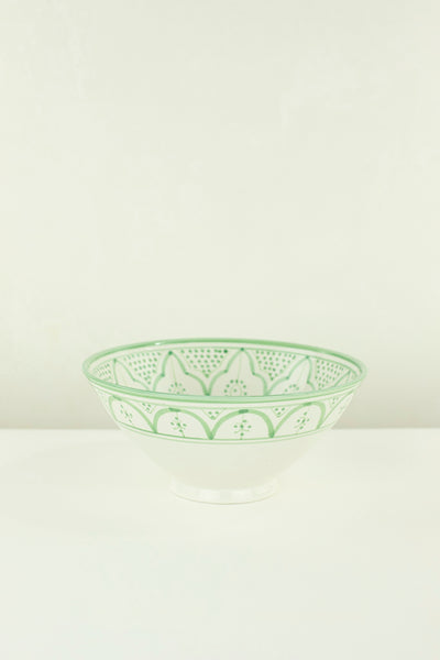 Keramik Salatschüssel – Casa Eurabia, grün, Marokko, handgemachte, marokkanische Keramik, Geschirrspüler, Durchmesser: 30 cm