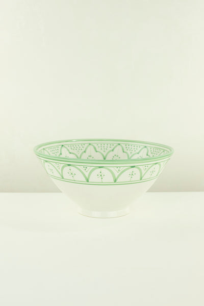 Keramik Salatschüssel – Casa Eurabia, grün, Marokko, handgemachte, marokkanische Keramik, Geschirrspüler, Durchmesser: 25 cm