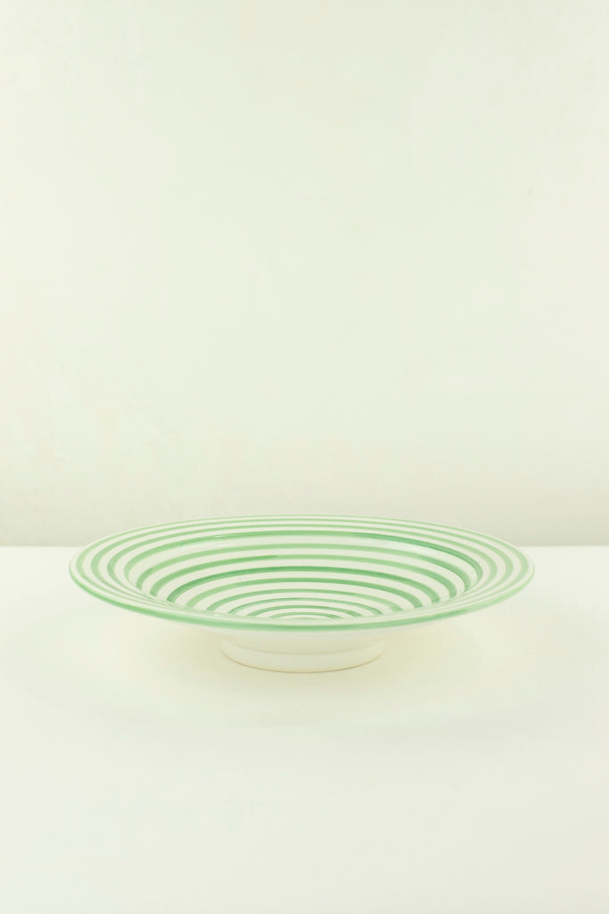 Keramik Servierteller – Casa Eurabia, grün, Marokko, handgemachte, marokkanische Keramik, Geschirrspüler, Durchmesser: 35 cm