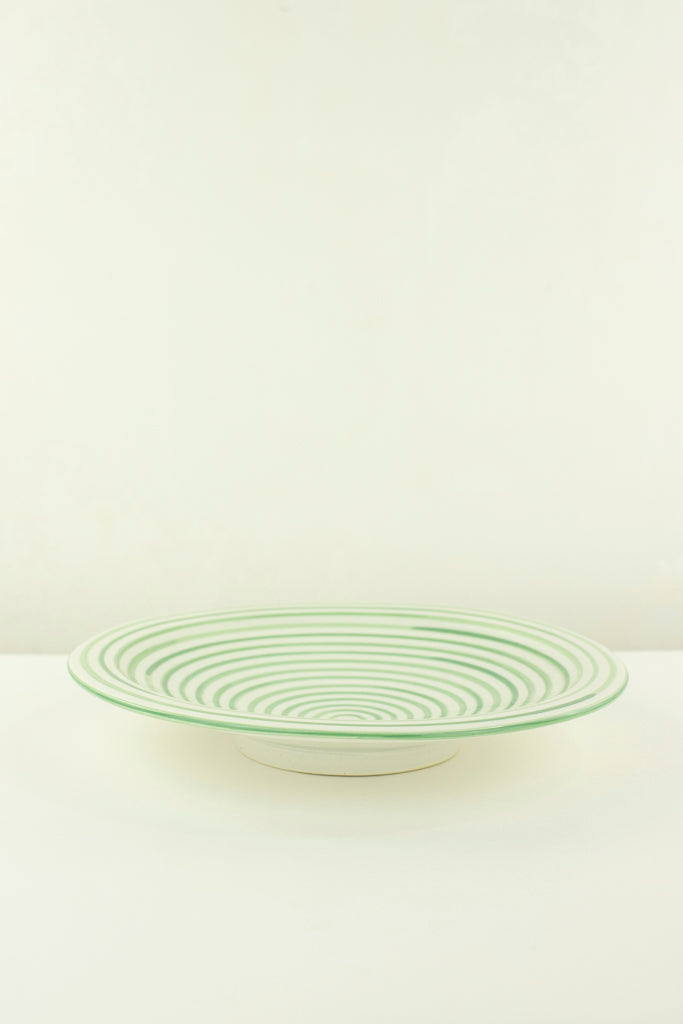 Keramik Servierteller – Casa Eurabia, grün, Marokko, handgemachte, marokkanische Keramik, Geschirrspüler, Durchmesser: 30 cm