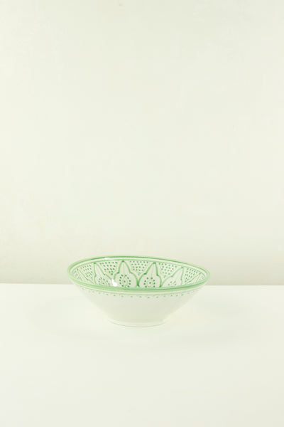 Keramik Bowl Schale – Casa Eurabia, grün, Marokko, handgemachte, marokkanische Keramik, Geschirrspüler, Durchmesser: 22 cm