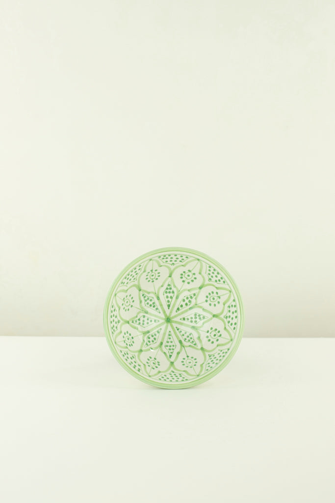 Keramik Bowl Schale – Casa Eurabia, grün, Marokko, handgemachte, marokkanische Keramik, Geschirrspüler, Durchmesser: 16 cm