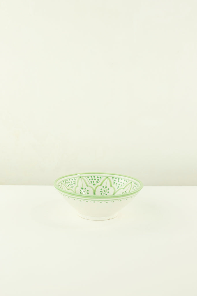 Keramik Bowl Schale – Casa Eurabia, grün, Marokko, handgemachte, marokkanische Keramik, Geschirrspüler, Durchmesser: 16 cm