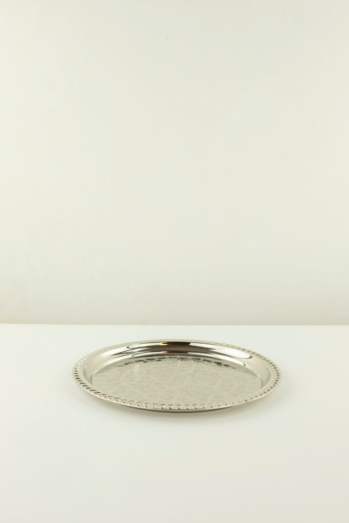 Weissblech Tablett – Casa Eurabia, Silber, Marokko, handgemacht, antik, vintage, teetablett