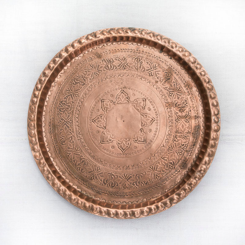 marokkanisches Tablett Kupfer vintage