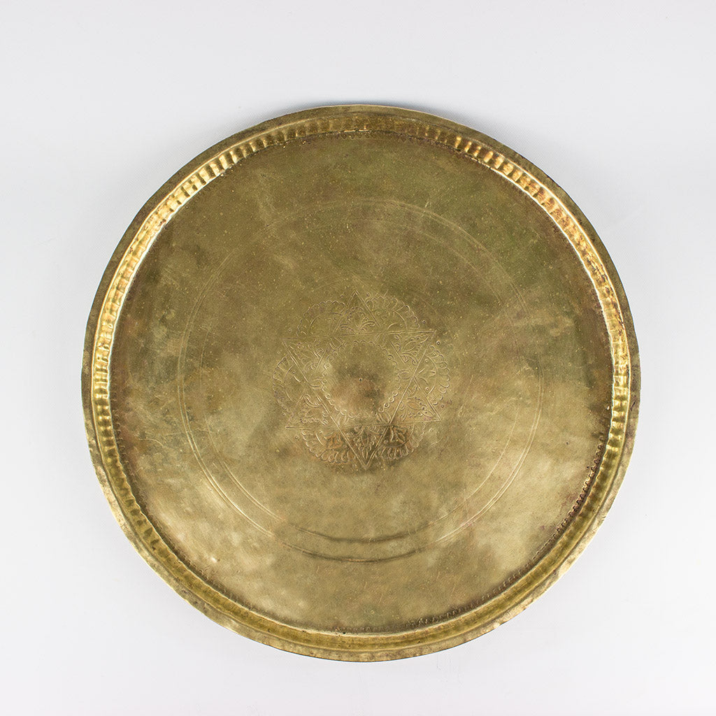 marokkanisches Tablett Gold Messing vintage
