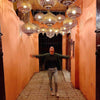 Metall Kugellampe – Casa Eurabia, silber, Marokko, Durchmesser: 45 cm