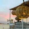 Korblampe – Casa Eurabia, natur, Ø 25 cm, H 25 cm, Schilfgras, Marokko, Boho, Design