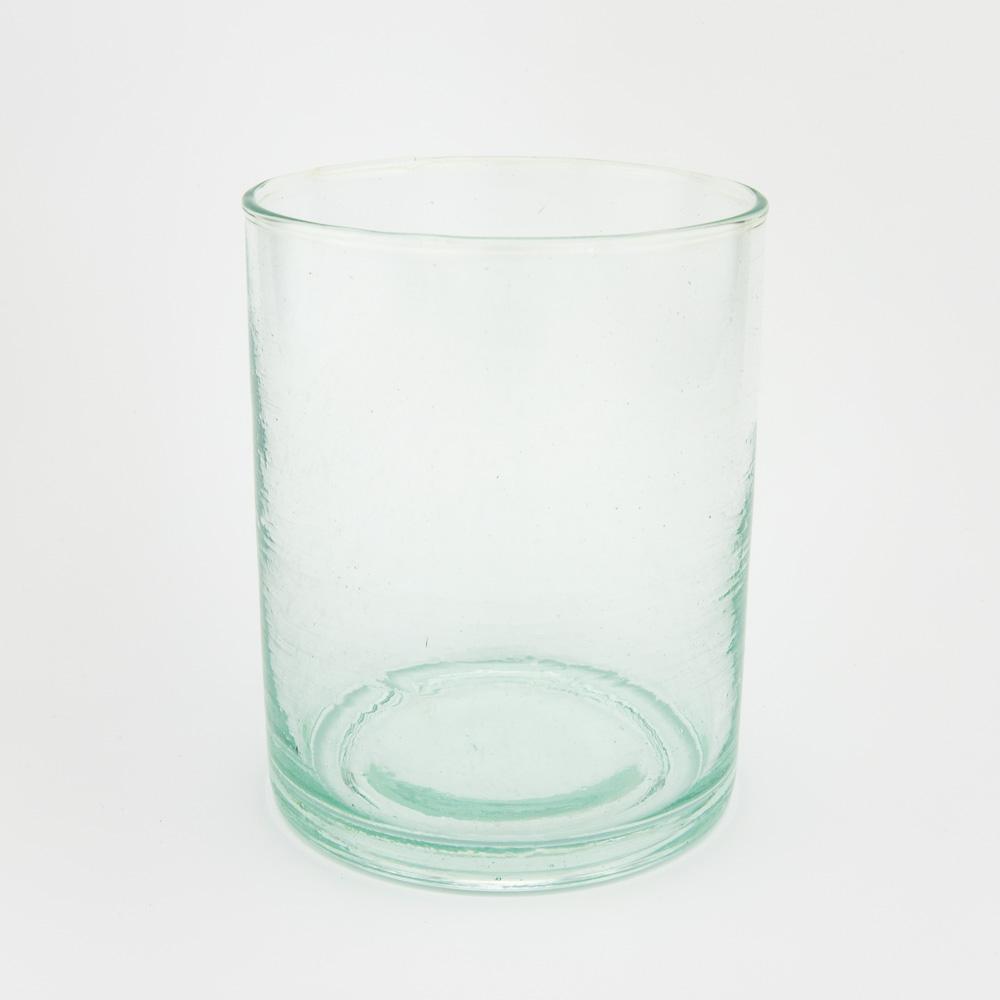 100% recyceltes Glas Vase  – Casa Eurabia, Türkis, Marokko, mundgeblasenes Glas, recyceltes Glas, Durchmesser: 12 cm