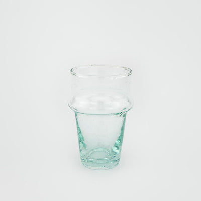 100% recyceltes Glas Trinkglas  – Casa Eurabia, Türkis, Marokko, mundgeblasenes Glas, recyceltes Glas, Durchmesser: 6 cm