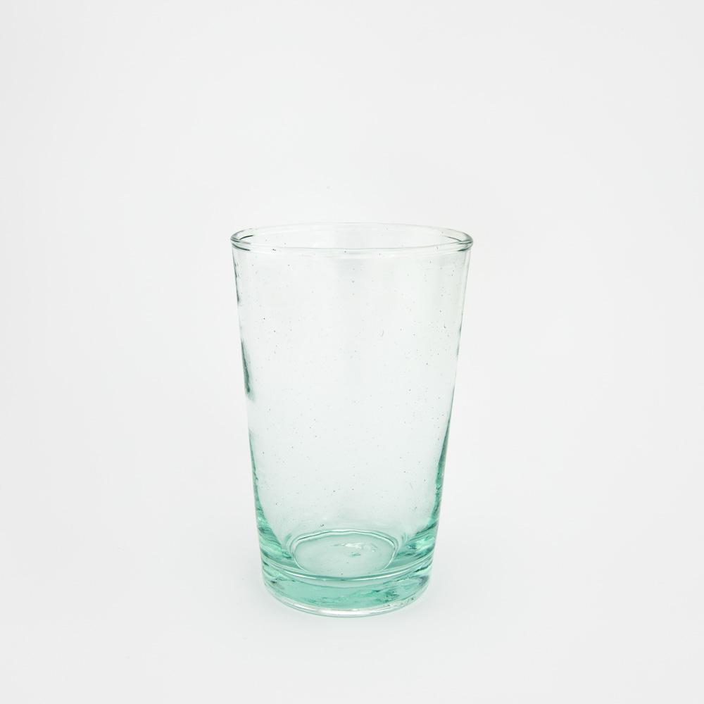 100% recyceltes Glas Trinkglas  – Casa Eurabia, Türkis, Marokko, mundgeblasenes Glas, recyceltes Glas, Durchmesser: 7,5 cm
