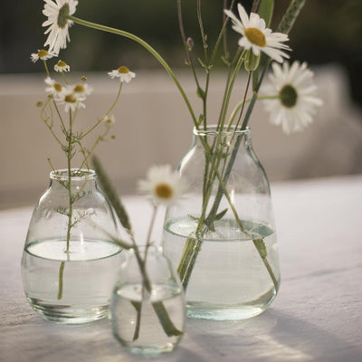 100% recyceltes Glas Vase – Casa Eurabia, Türkis, Marokko, mundgeblasenes Glas, recyceltes Glas, Höhe: 8 cm