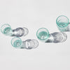 100% recyceltes Glas Trinkglas  – Casa Eurabia, Türkis, Marokko, mundgeblasenes Glas, recyceltes Glas, Durchmesser: 6 cm