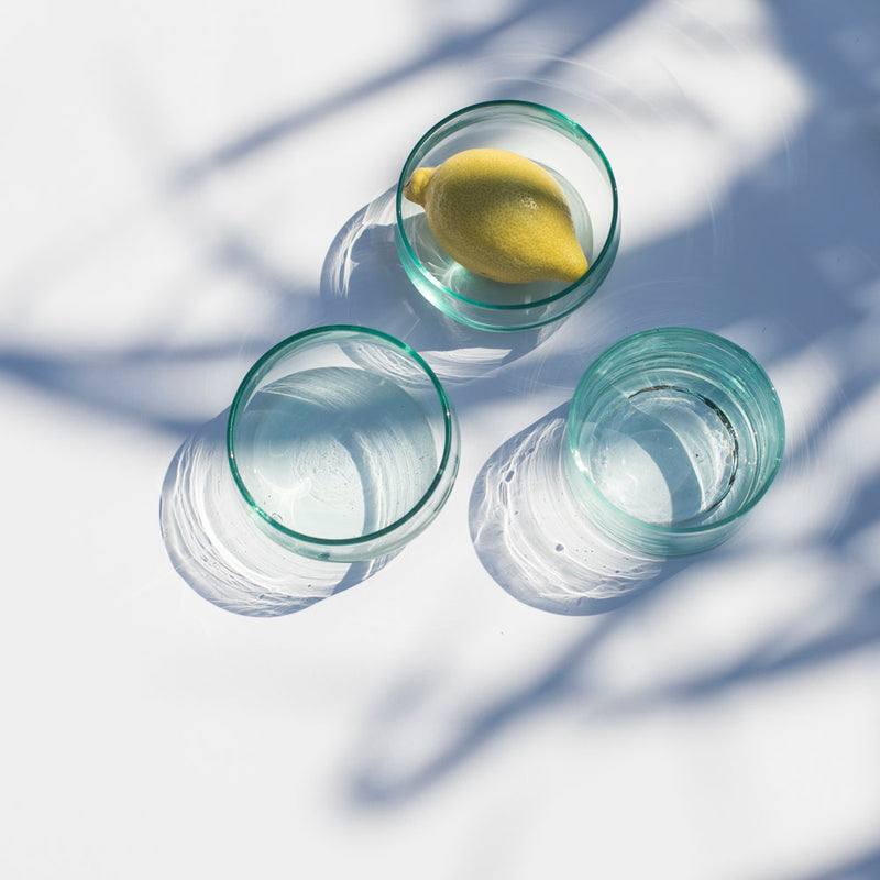 100% recyceltes Glas Glasschälchen – Casa Eurabia, Türkis, Marokko, mundgeblasenes Glas, recyceltes Glas, Durchmesser: 11 cm